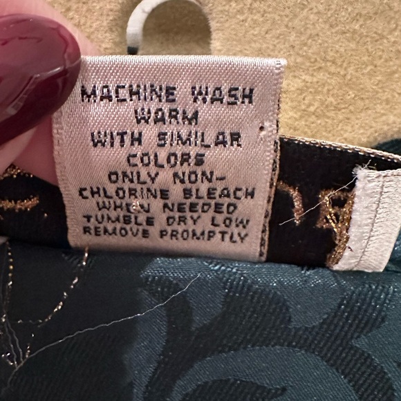 Vintage Lingerie Cacique Satin Emerald Green Button Down Nightgown Size Small S - Picture 7 of 9